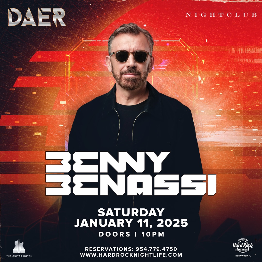 Benny Benassy – Sat Jan 11 | Daer Nightclub